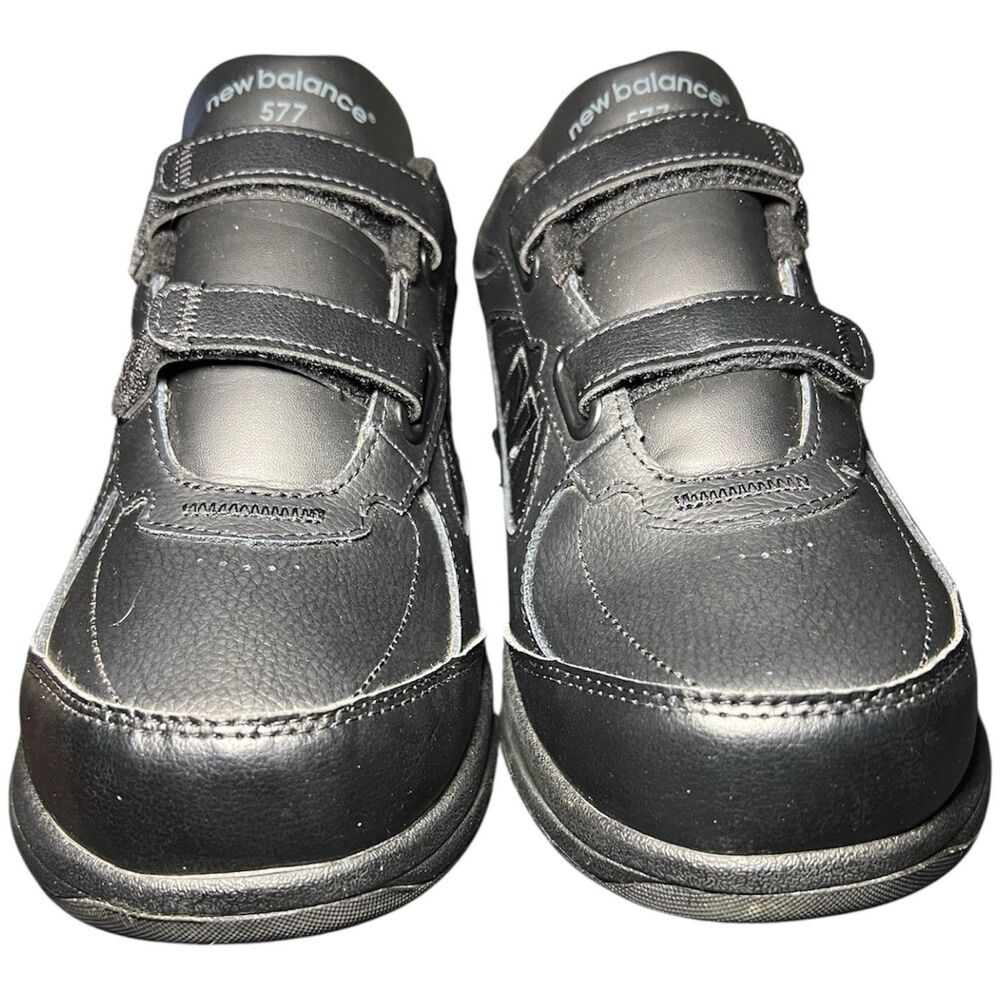 New Balance 577 Black Hook-And-Loop Comfort Shoes Size Men’s 8.5/Women’s 10